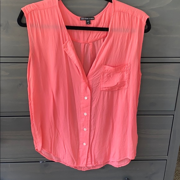 James Perse Soft Shell Top in Sherbet - Picture 2 of 6